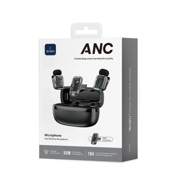 WiWU Dual Wireless Lavalier Microphone Wi-WM008